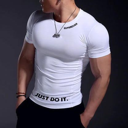 Men's Summer Fitness Compression Shirt - Quick-Dry & Breathable