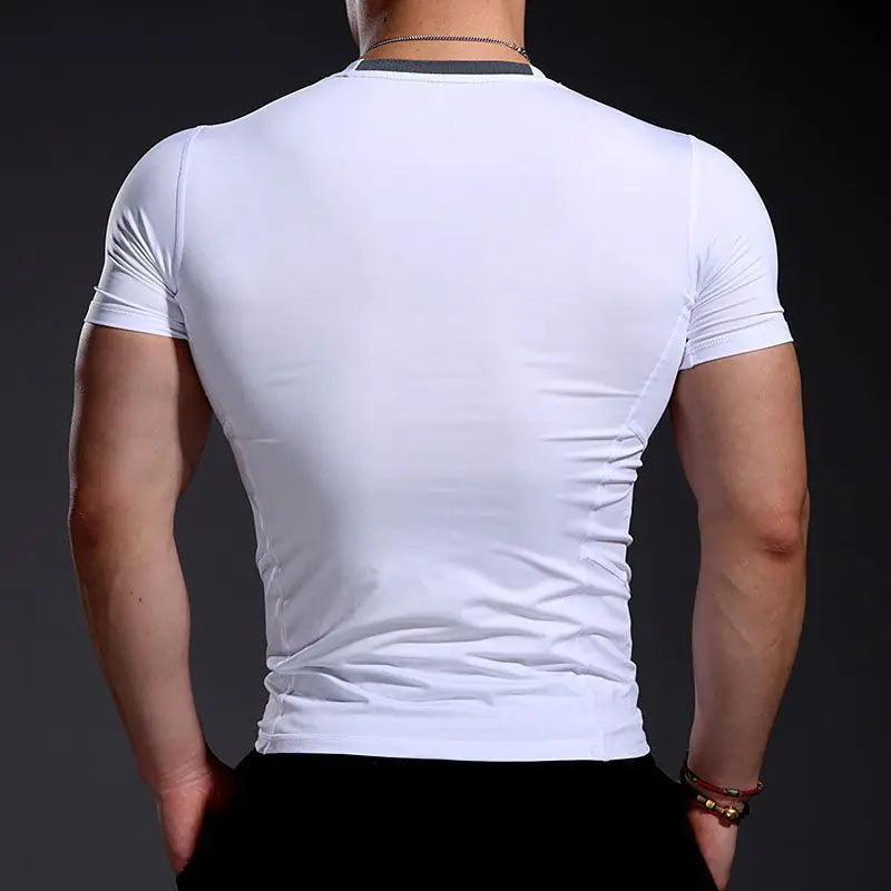 Men's Summer Fitness Compression Shirt - Quick-Dry & Breathable