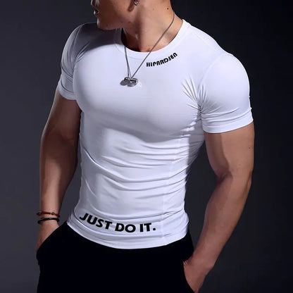 Men's Summer Fitness Compression Shirt - Quick-Dry & Breathable